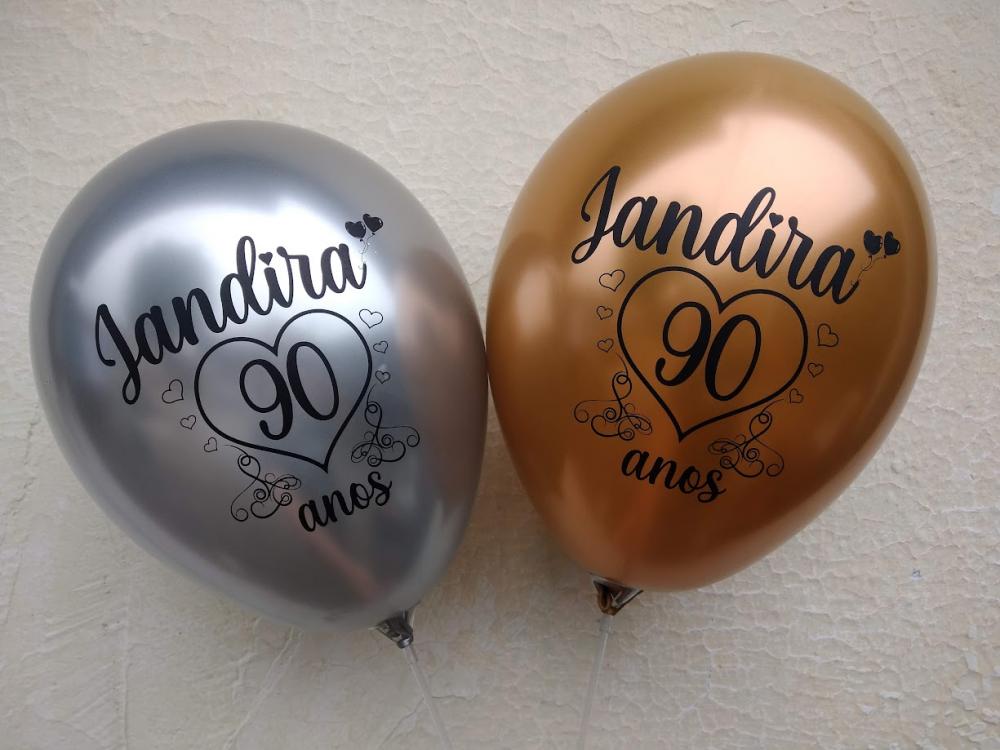 Bexigas Látex Metalizadas Personalizadas no tema da sua festa