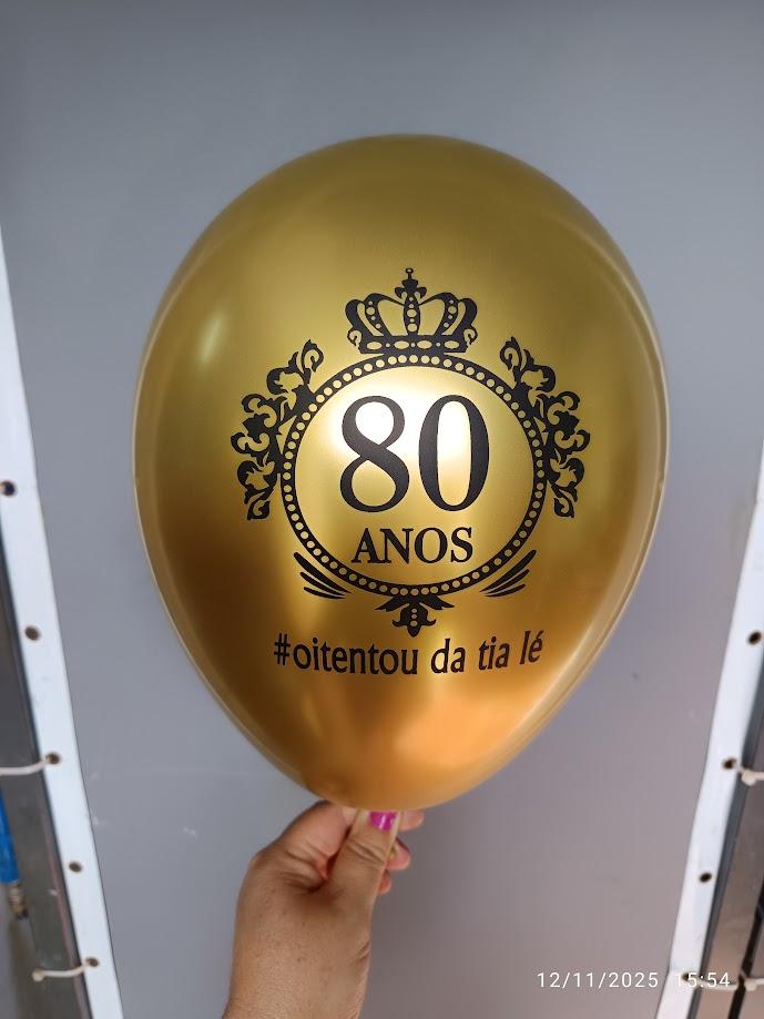 Bexigas Látex Metalizadas Personalizadas no tema da sua festa