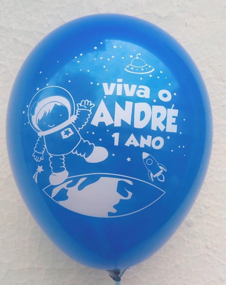 Bexigas Látex Personalizadas Tema Astronauta