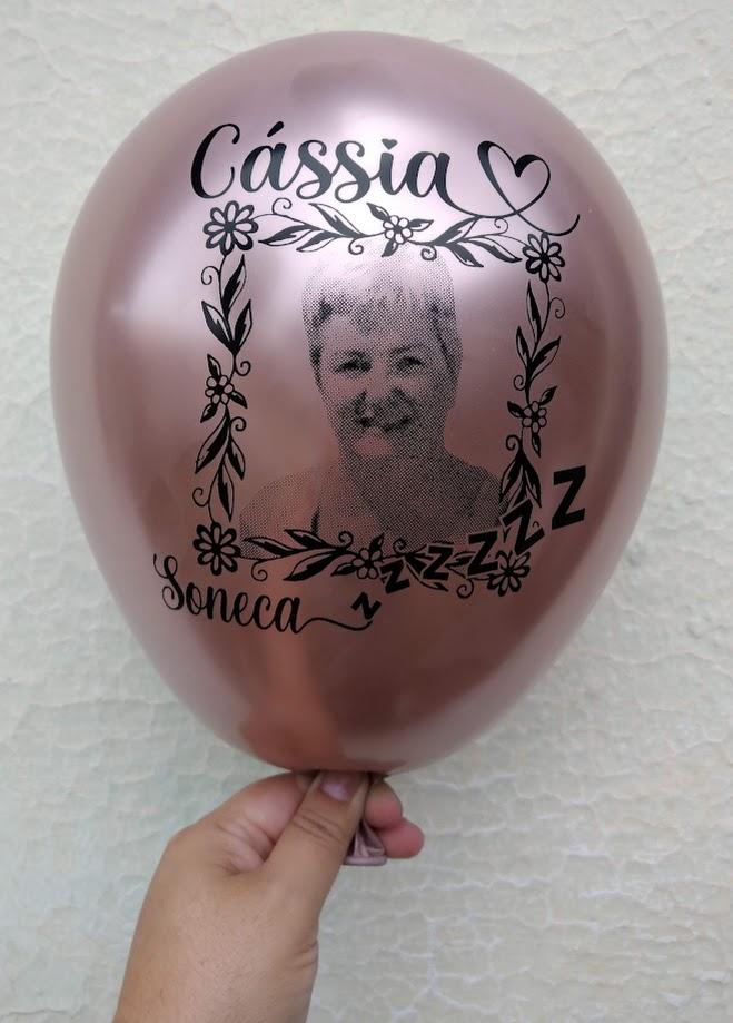 Bexigas Látex Metalizada Personalizada com Foto