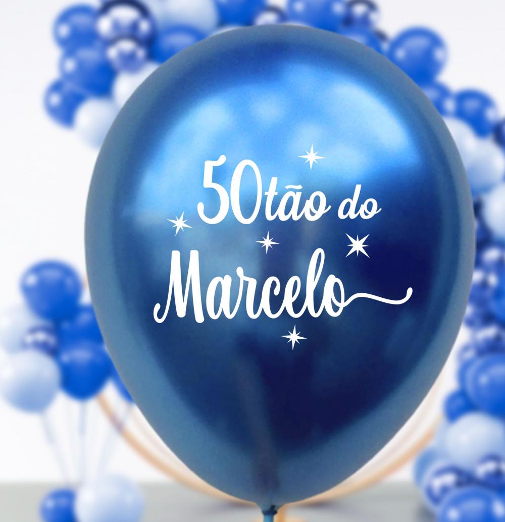 Bexiga Látex Metalizada Tema 50tão
