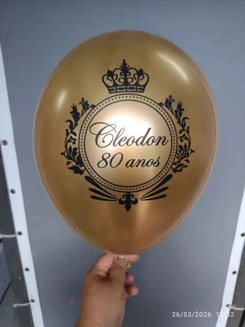 Bexigas Látex Metalizadas Personalizadas no tema da sua festa