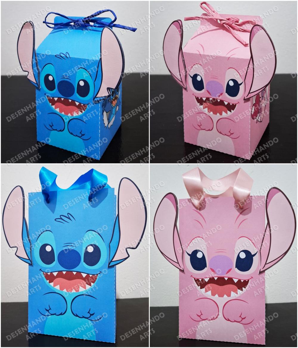 ARQUIVO DE CORTE SACOLINHAS STITCH E ANGEL