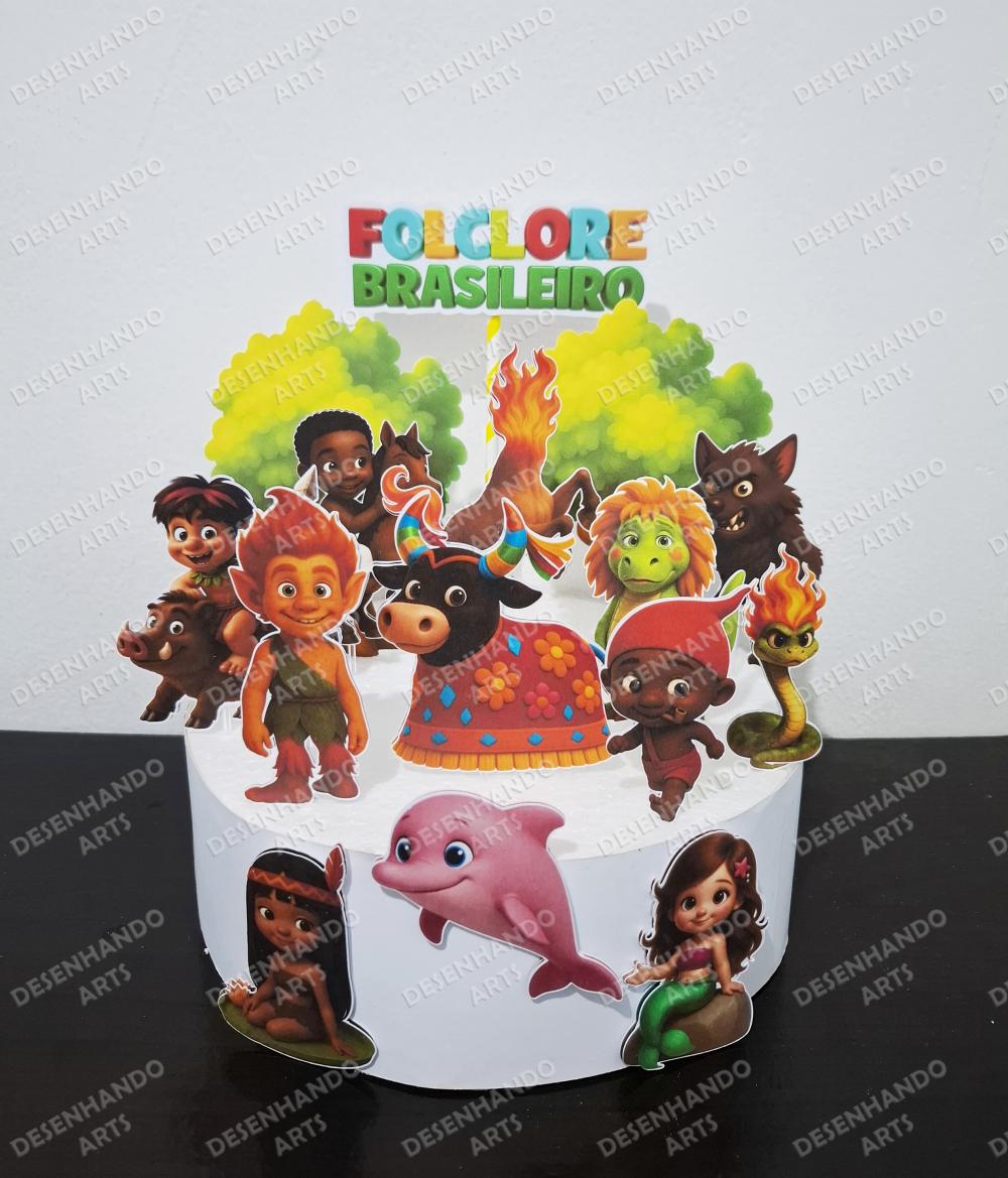 TOPO DE BOLO FOLCLORE (Arquivo de corte)