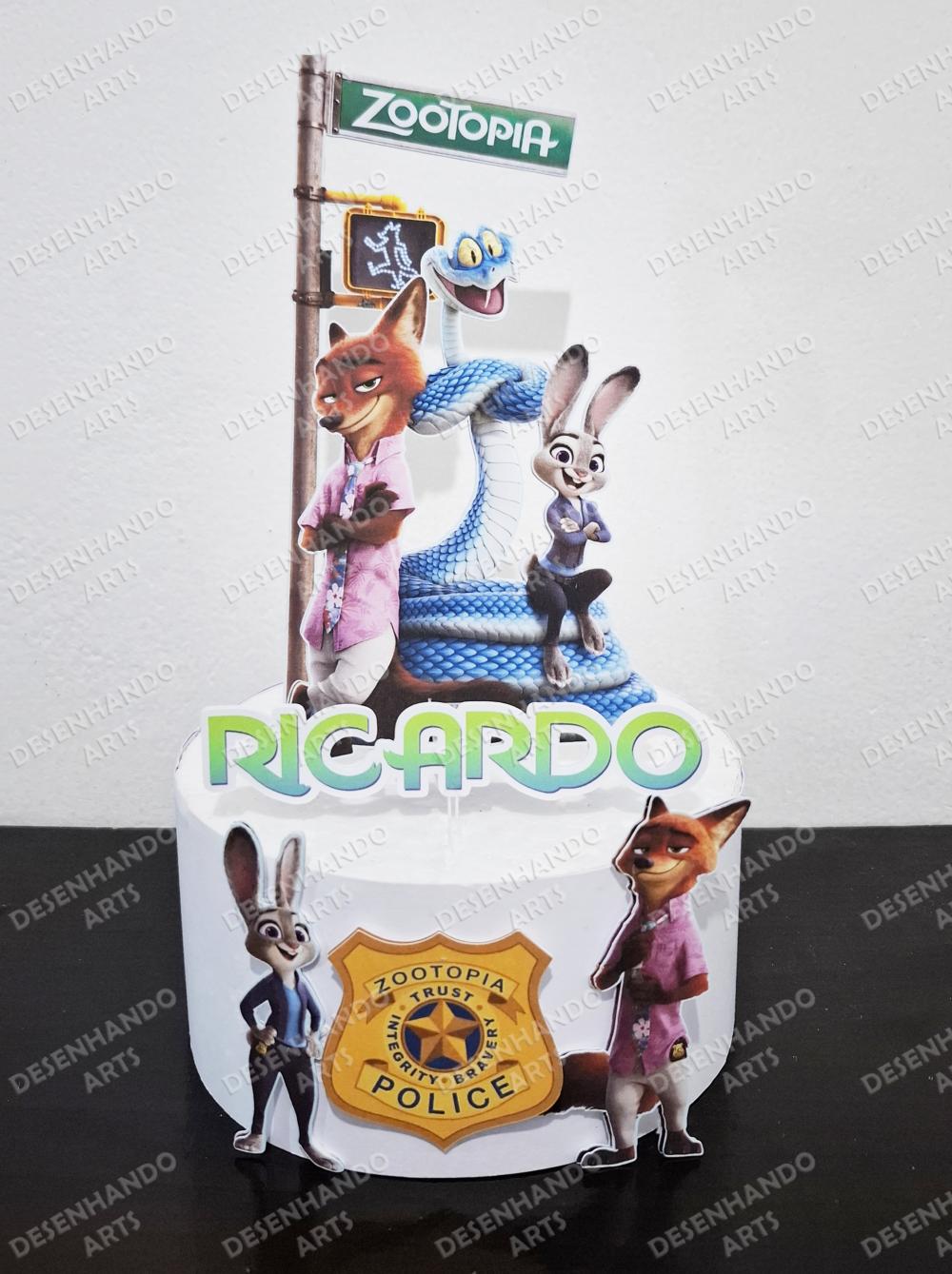 TOPO DE BOLO ZOOTOPIA 2 (Arquivo de corte)