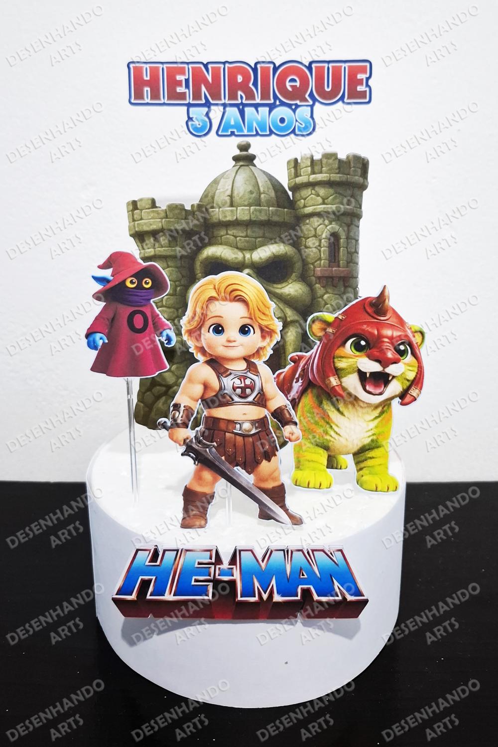 TOPO DE BOLO HE-MAN BABY (Arquivo de corte)