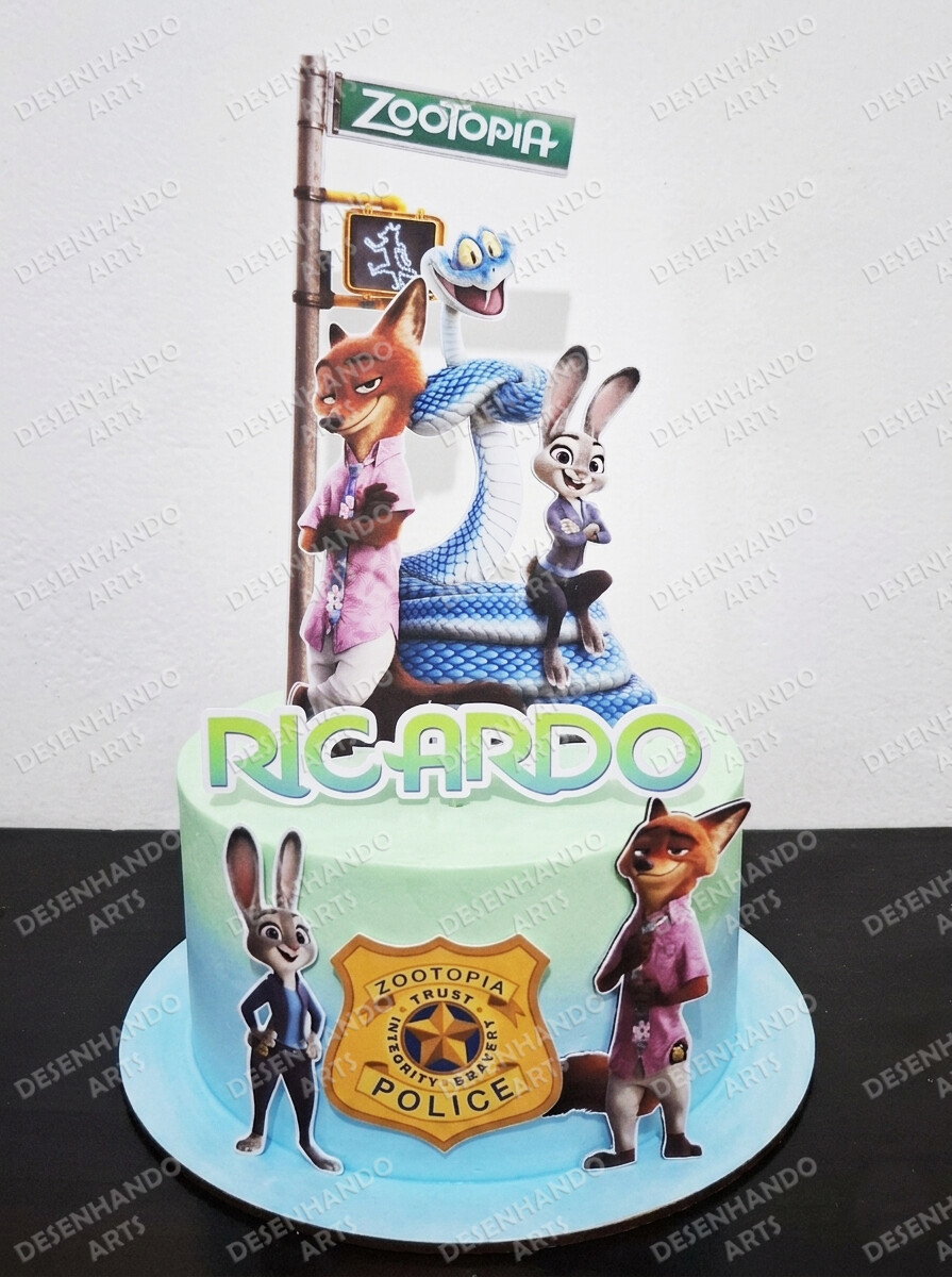 TOPO DE BOLO ZOOTOPIA 2 (Arquivo de corte)