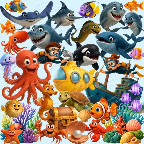 KIT DIGITAL FUNDO DO MAR