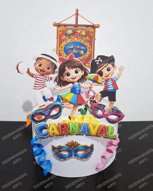 TOPO DE BOLO CARNAVAL (Arquivo de corte)