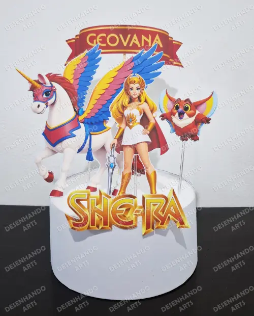 TOPO DE BOLO SHE-RA (Arquivo de corte)