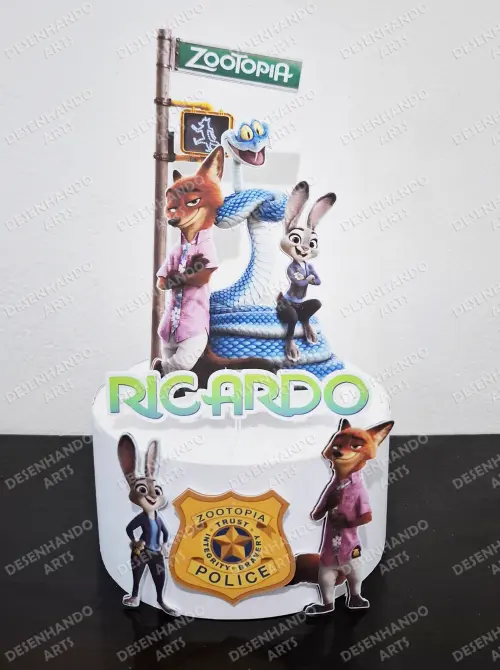 TOPO DE BOLO ZOOTOPIA 2 (Arquivo de corte)