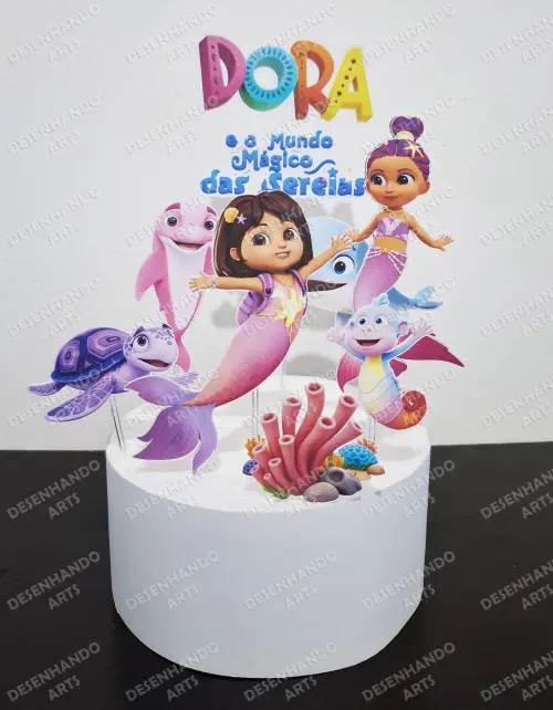 TOPO DE BOLO DORA SEREIA (Arquivo de corte)