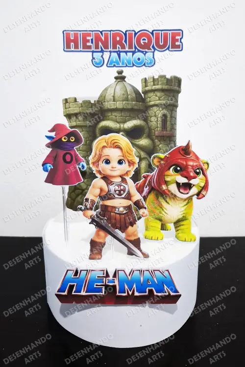 TOPO DE BOLO HE-MAN BABY (Arquivo de corte)