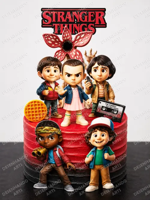 TOPO DE BOLO STRANGER THINGS (Arquivo de corte)