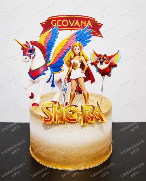 TOPO DE BOLO SHE-RA (Arquivo de corte)