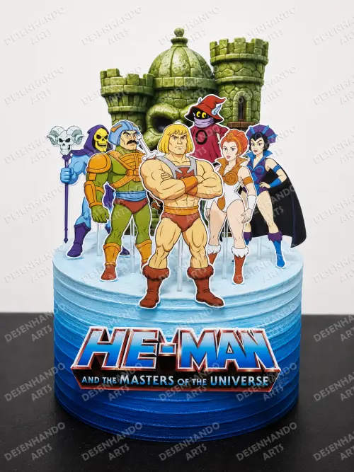 TOPO DE BOLO HE-MAN (Arquivo de corte)