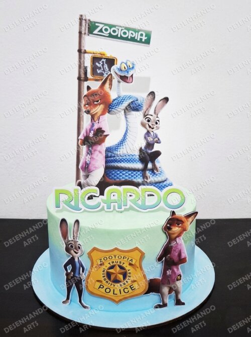 TOPO DE BOLO ZOOTOPIA 2 (Arquivo de corte)