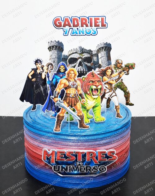 TOPO DE BOLO HE-MAN E OS MESTRES DO UNIVERSO (Arquivo de corte)