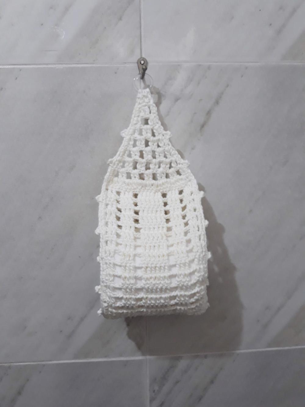 Porta Papel Higiênico Crochê Básico - 1 Rolo de Papel
