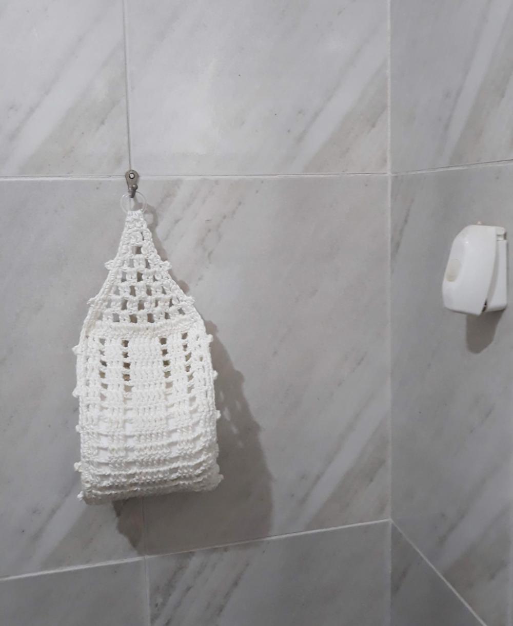 Porta Papel Higiênico Crochê Básico - 1 Rolo de Papel