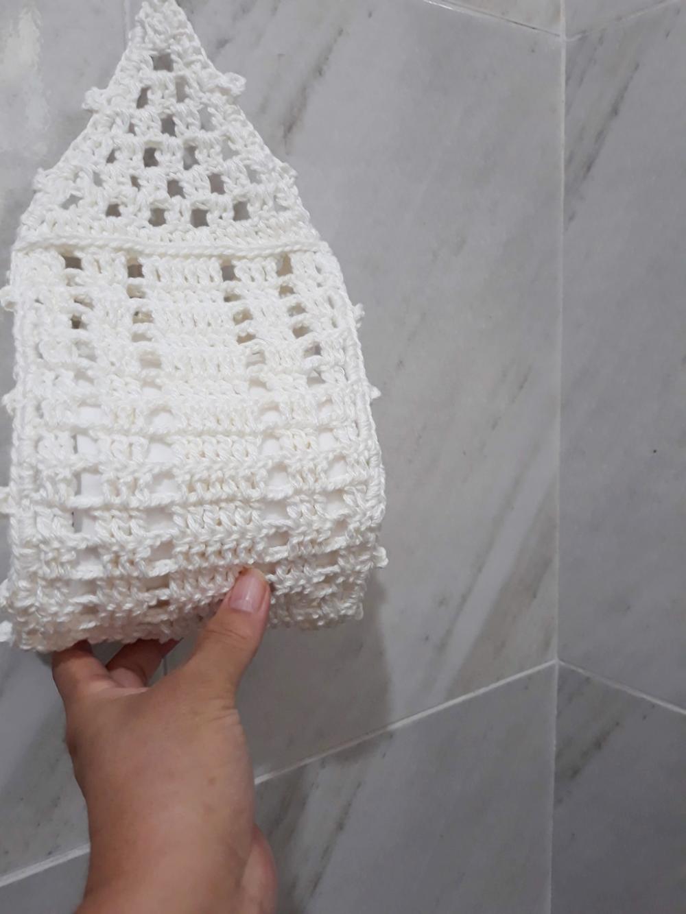 Porta Papel Higiênico Crochê Básico - 1 Rolo de Papel