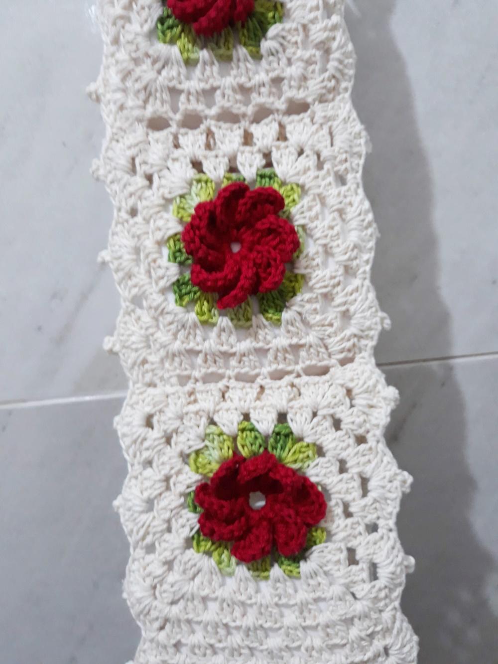 Porta Papel Higiênico em Crochê Flor - 3 Rolos