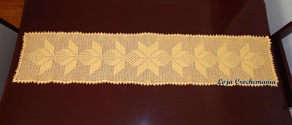 Caminho de Mesa de Crochê Estrela Oriental Cmeo070