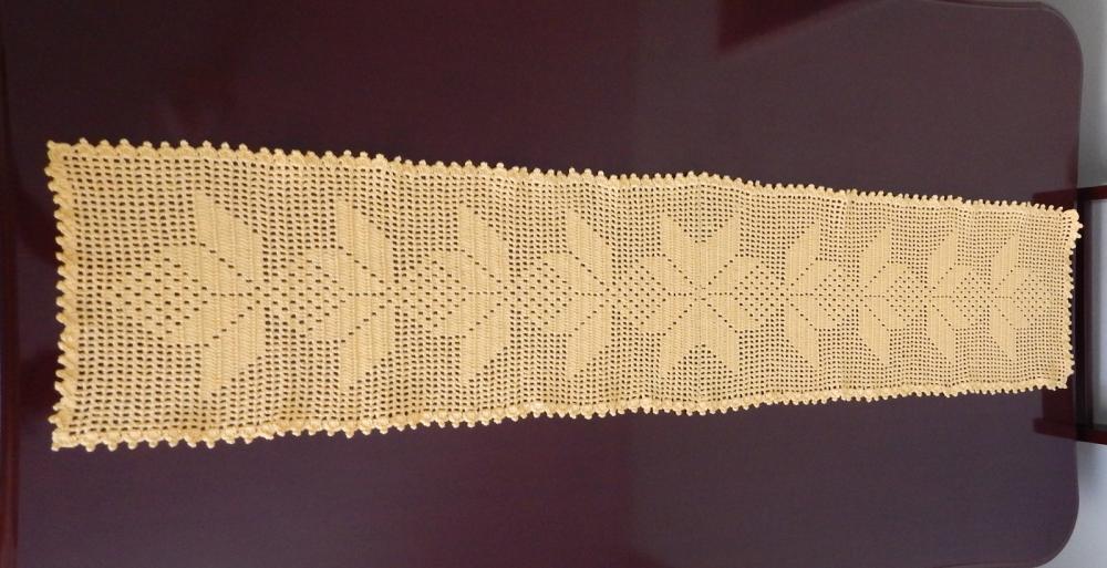 Caminho de Mesa de Crochê Estrela Oriental Cmeo070