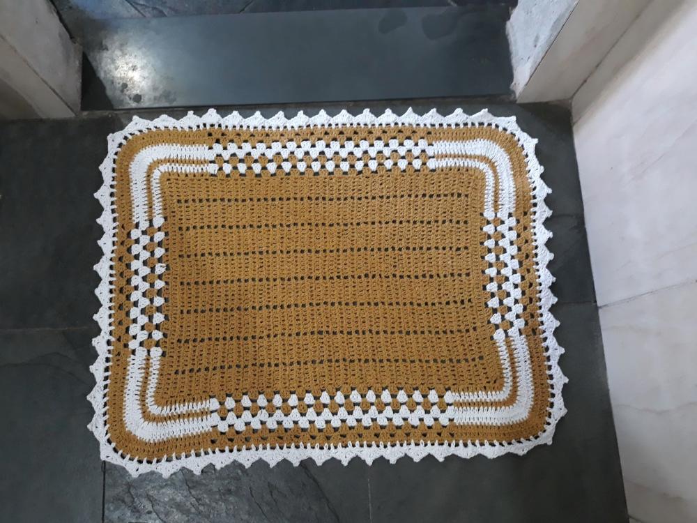 Tapete Crochê Harmonia - 75 cm x 56 cm