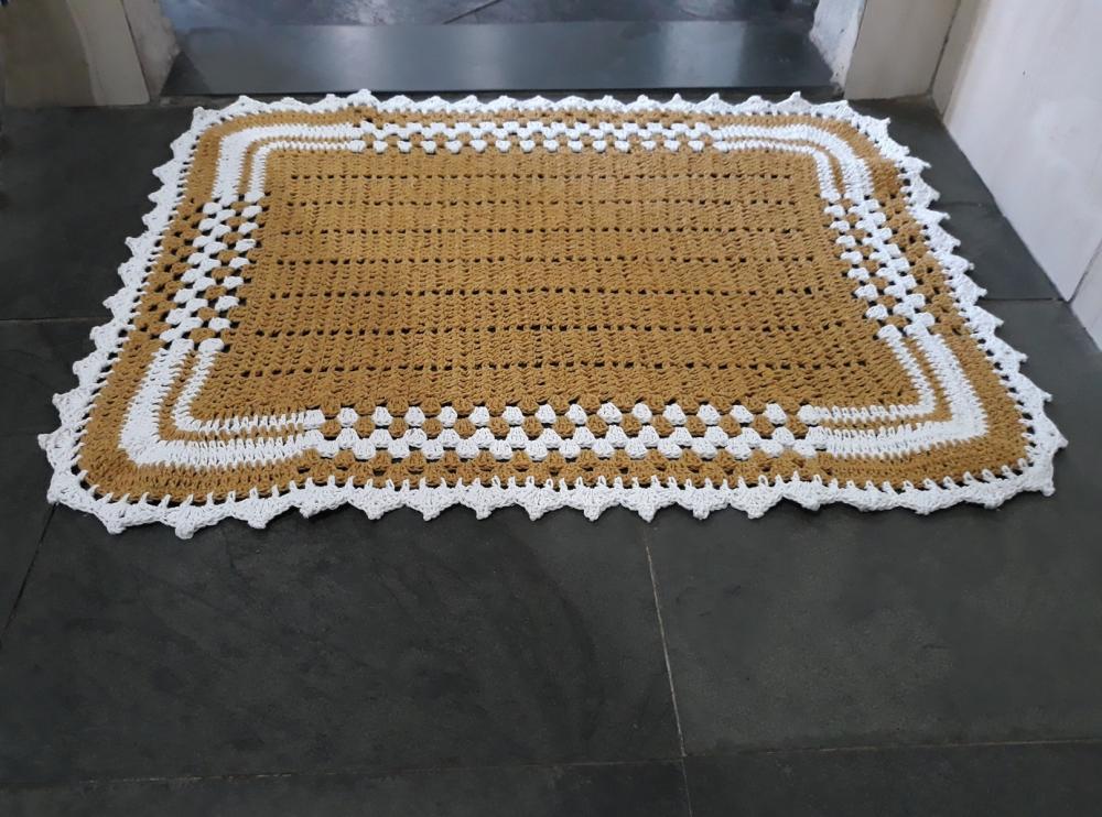Tapete Crochê Harmonia - 75 cm x 56 cm