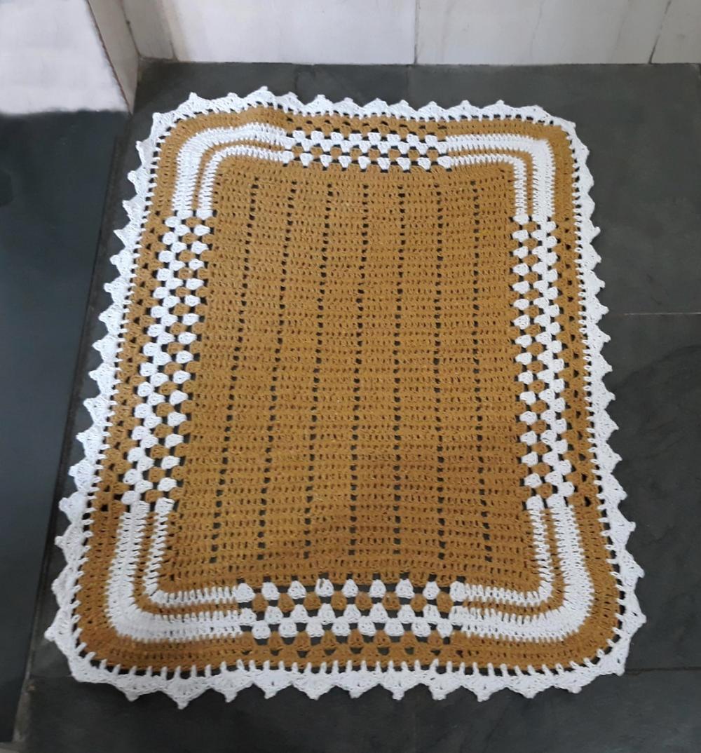 Tapete Crochê Harmonia - 75 cm x 56 cm