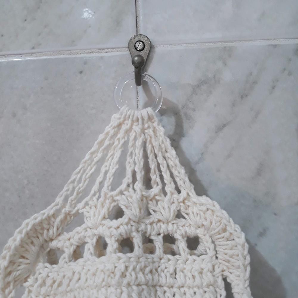 Porta Papel Higiênico Básico Av02CRU Crochê - 2 Rolos de Papel