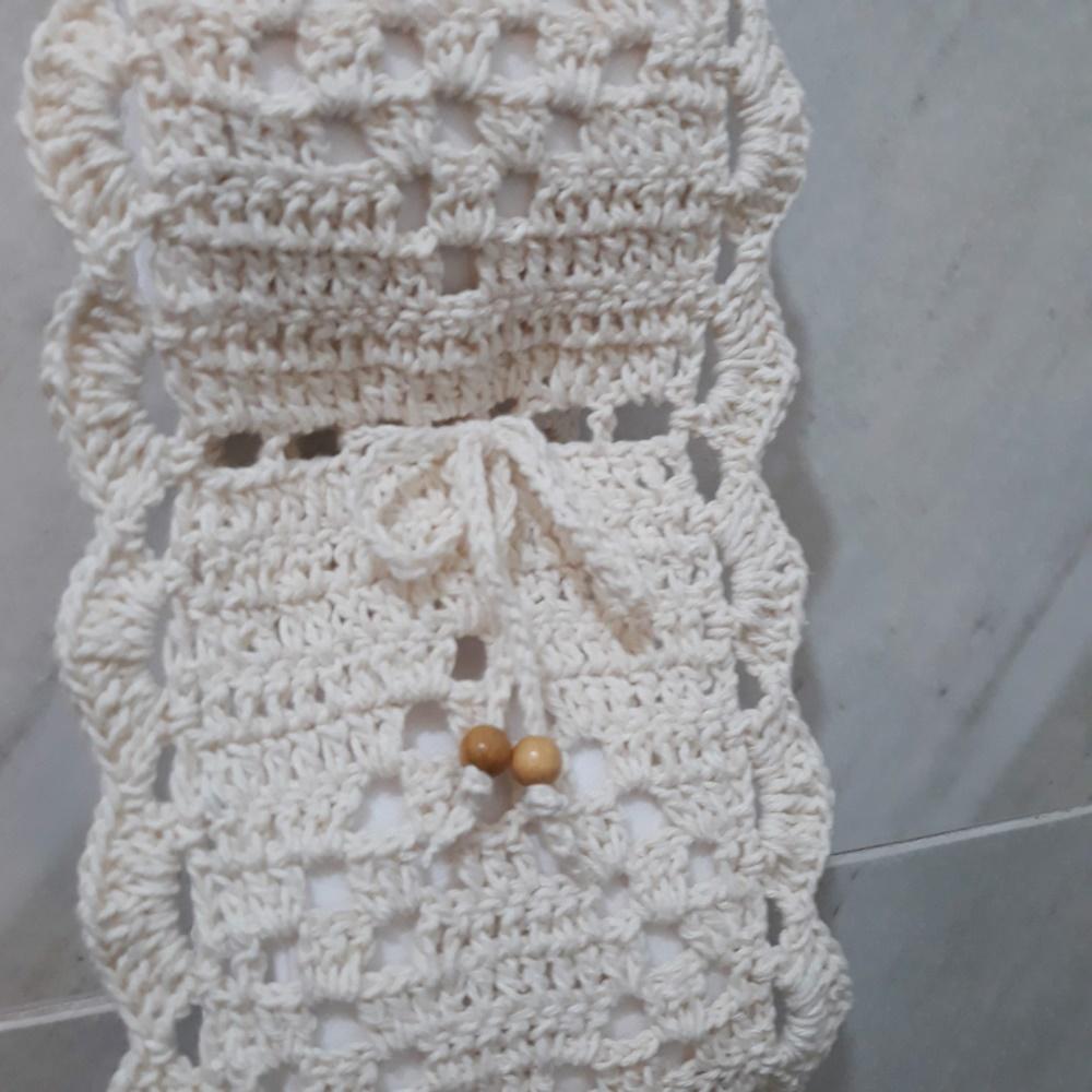 Porta Papel Higiênico Básico Av02CRU Crochê - 2 Rolos de Papel
