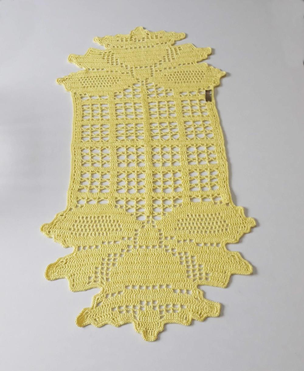 Caminho de Mesa de Crochê Sinos Natalinos