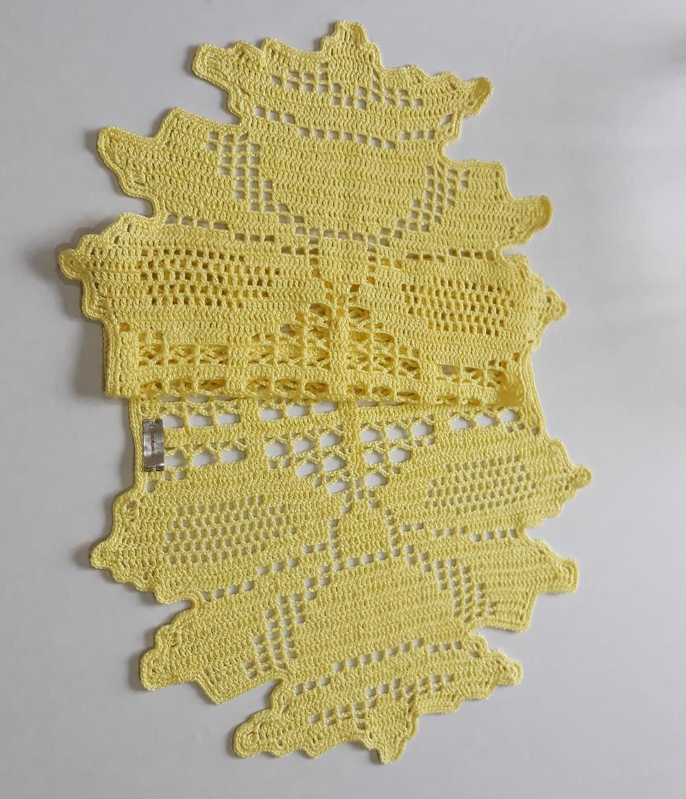 Caminho de Mesa de Crochê Sinos Natalinos