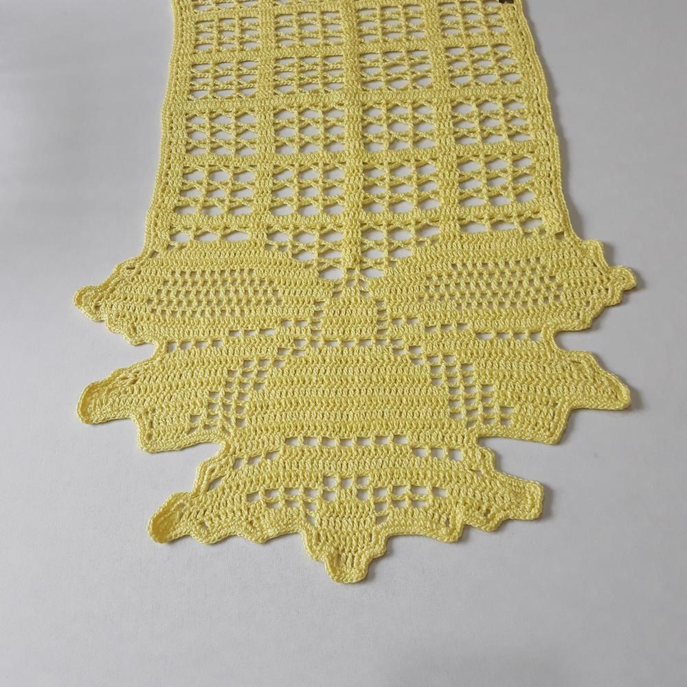 Caminho de Mesa de Crochê Sinos Natalinos