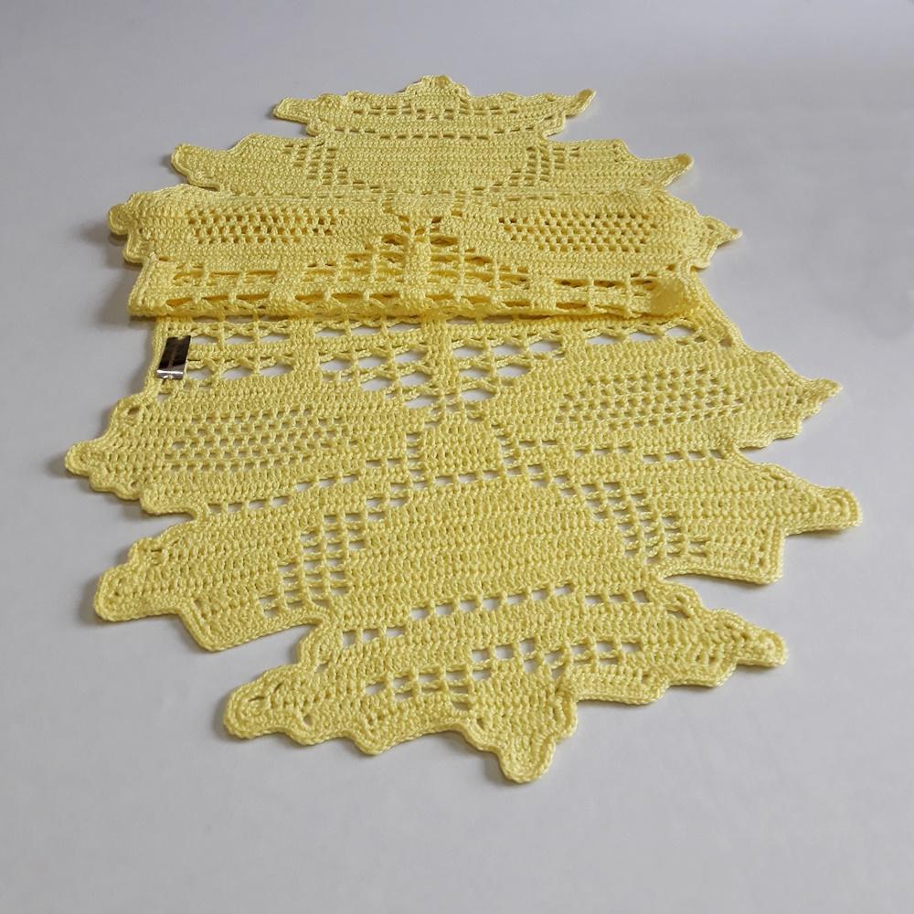 Caminho de Mesa de Crochê Sinos Natalinos