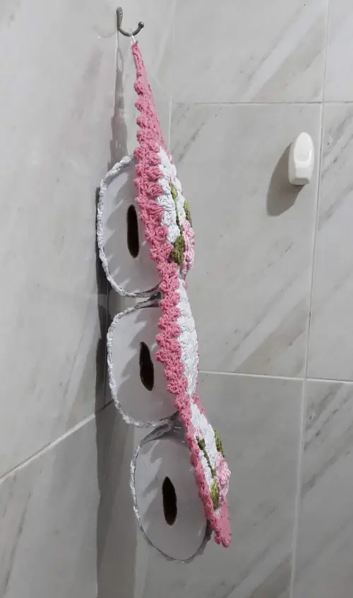 Porta Papel Higiênico Dueto Flor - para 3 Rolos