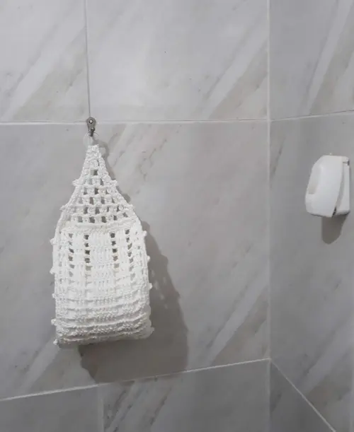 Porta Papel Higiênico Crochê Básico - 1 Rolo de Papel
