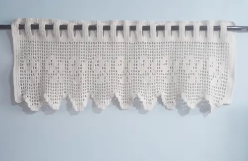 Bandô Flores em Crochê - Compr. 1,25 x 0,40 cm Altura