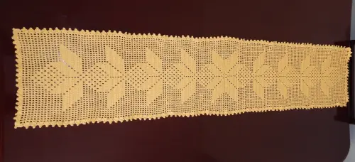 Caminho de Mesa de Crochê Estrela Oriental Cmeo070