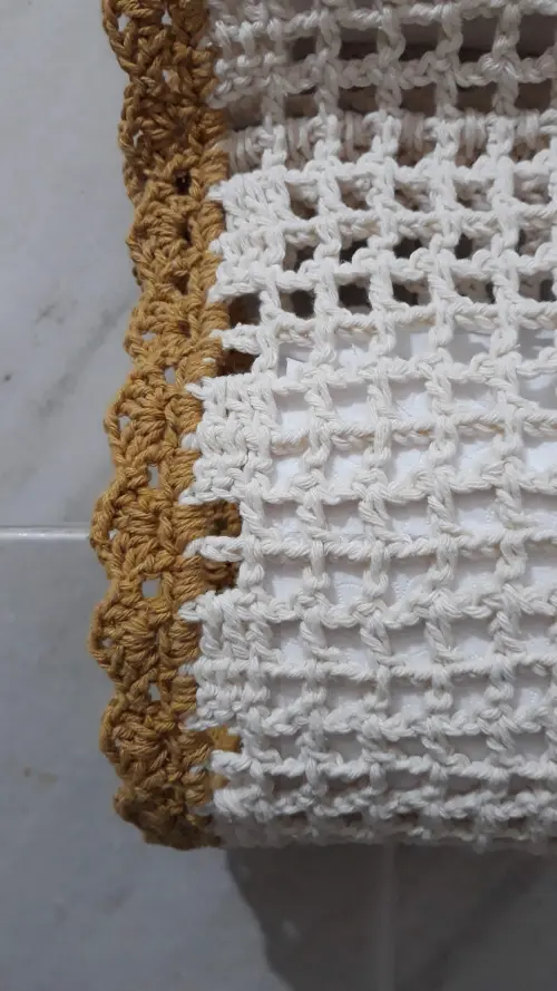 Porta Papel Higiênico Crochê Franjas - 2 Rolos