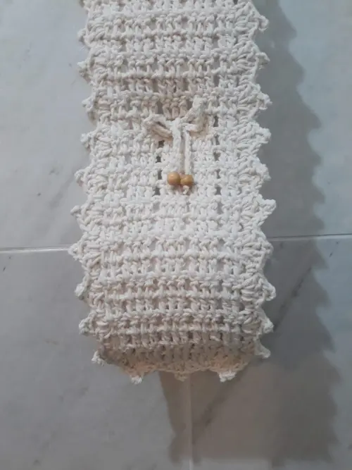 Porta Papel Higiênico em Crochê Flor Gomos - 2 Rolos