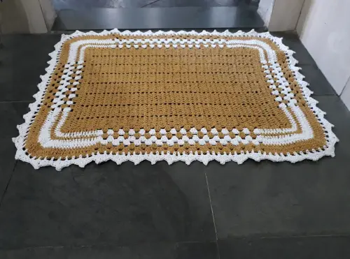 Tapete Crochê Harmonia - 75 cm x 56 cm