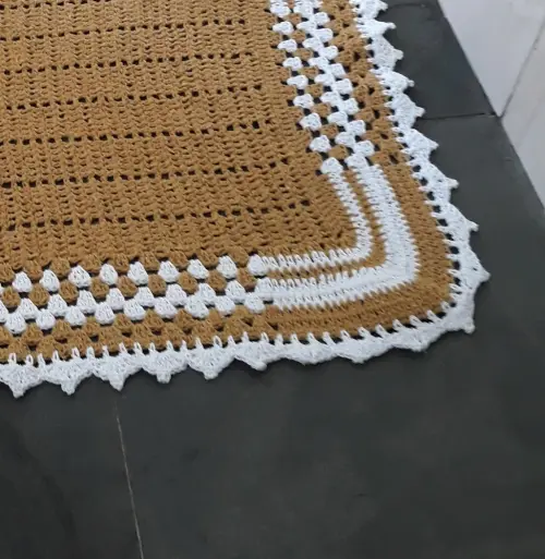 Tapete Crochê Harmonia - 75 cm x 56 cm