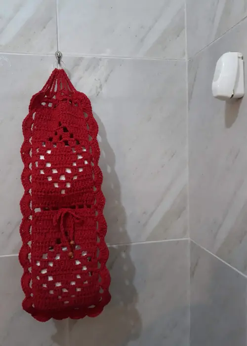 Porta Papel Higiênico Básico Av02VERMELHO Crochê - 2 Rolos de Papel - Cópia - Cópia