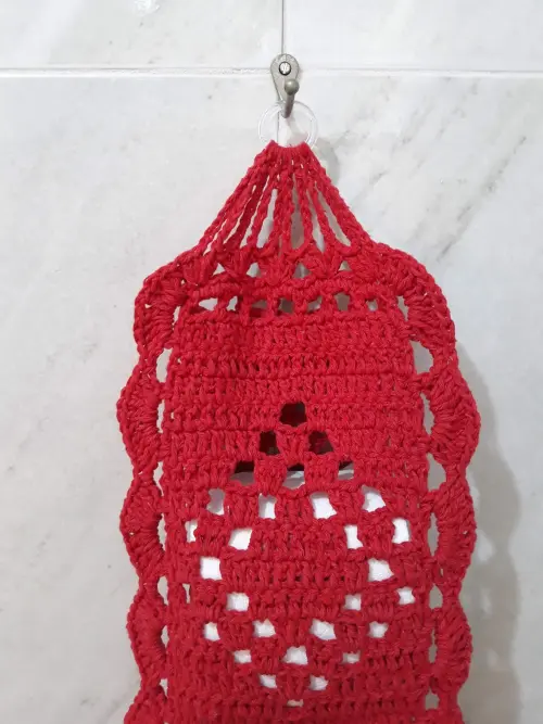 Porta Papel Higiênico Básico Av02VERMELHO Crochê - 2 Rolos de