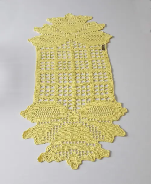 Caminho de Mesa de Crochê Sinos Natalinos