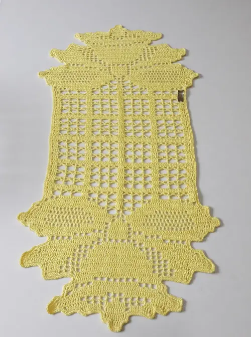 Caminho de Mesa de Crochê Sinos Natalinos