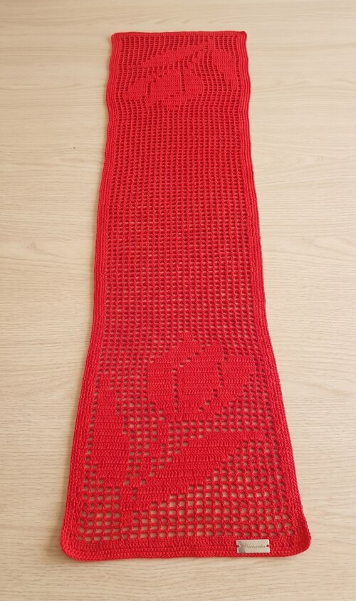 Caminho de Mesa Crochê Tulipas T01V